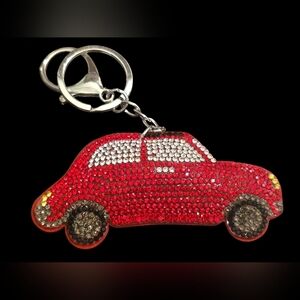 Sparkling Car Bag Charm Keychain